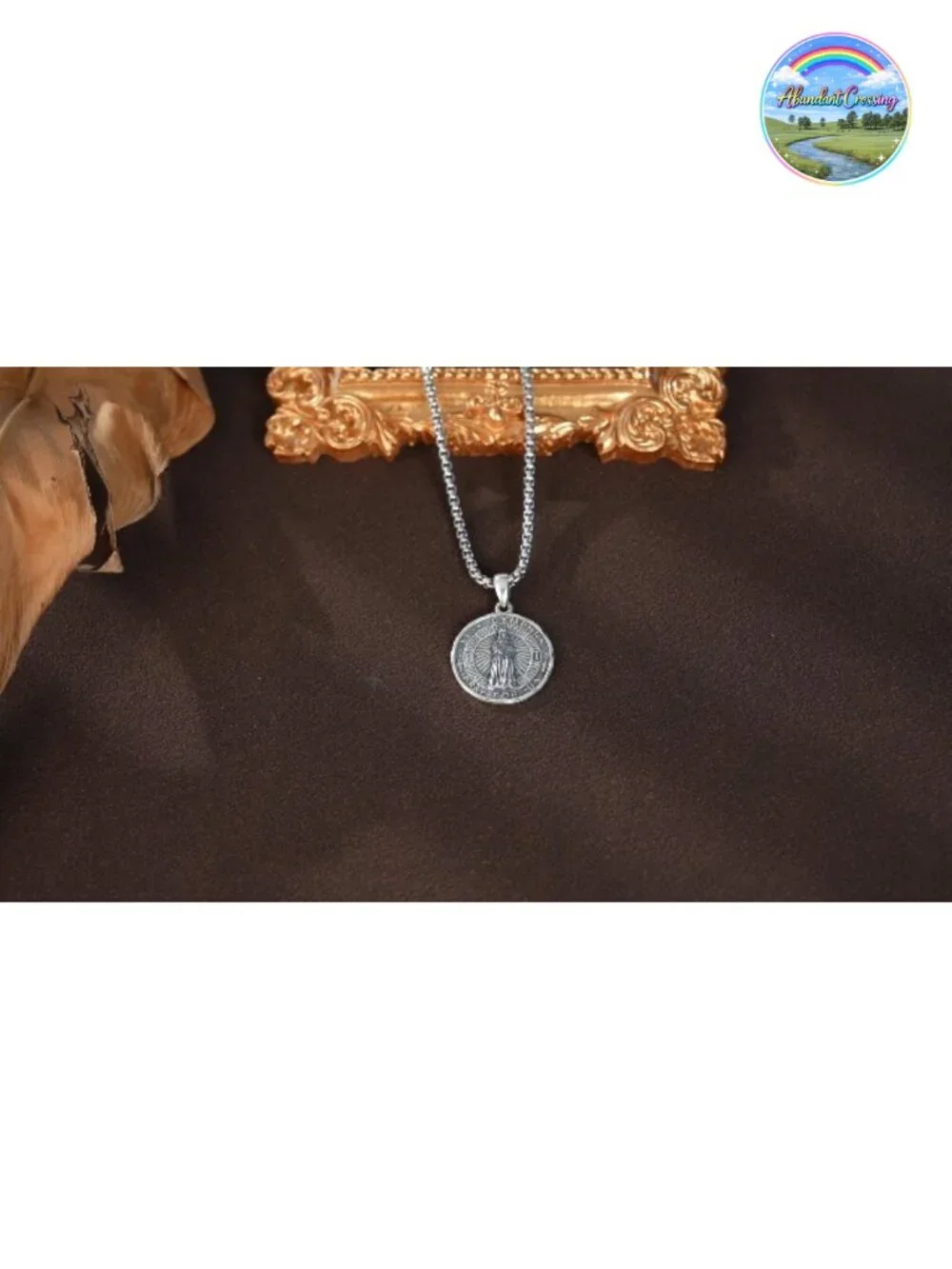Sterling Silver Saint Peter Pendant Necklace Religious Gift